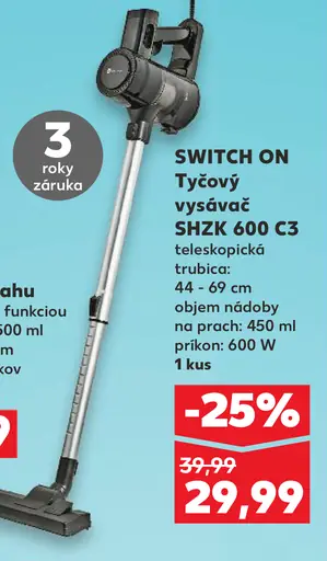 SWITCH ON Tyčový vysávač SHZK 600 C3