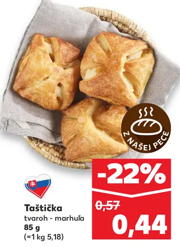 Taštička tvaroh-marhuľa