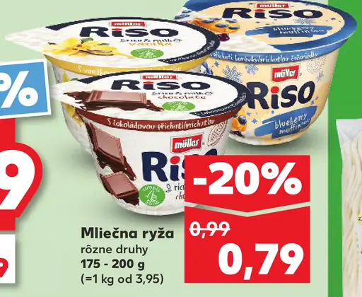 Riso Mliečna ryža rôzne druhy