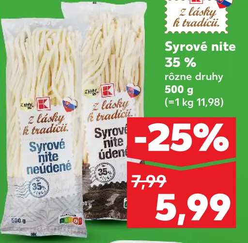 Z lásky k tradícii Syrové nite neúdené rôzne druhy