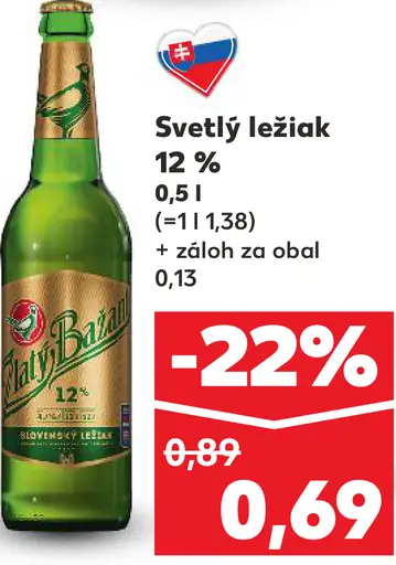 Svetlý ležiak 12 % fľaša