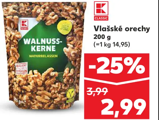 K-Classic vlašské orechy jadrá