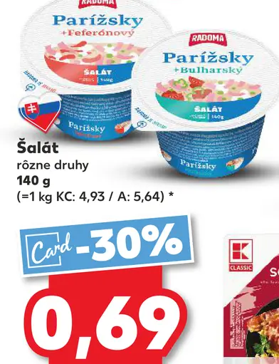 Aro šalát Parížsky šľahačkový; Aro šalát Parížsky biely