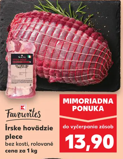 K-Favourites írske hovädzie plece bez kosti, rolované