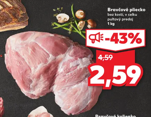 Bravčové pliecko bez kosti vcelku