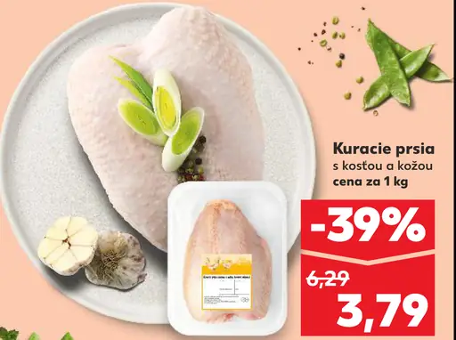 Kuracie prsia s kosťou a kožou