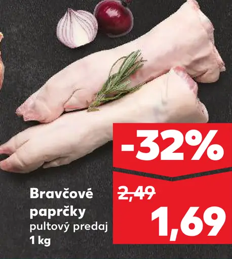 Bravčové paprčky pultový predaj