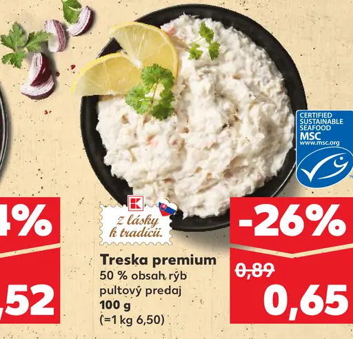 Treska premium šalát 50 % obsah ryb