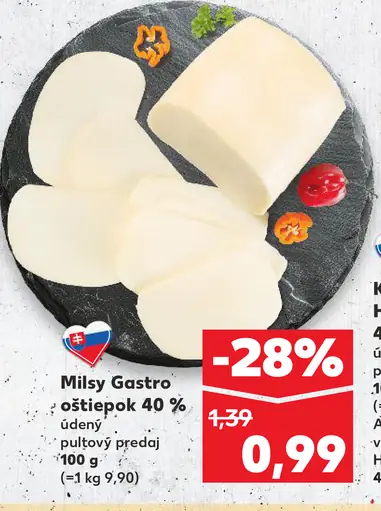 Milsy Gastro oštiepok 40% údený
