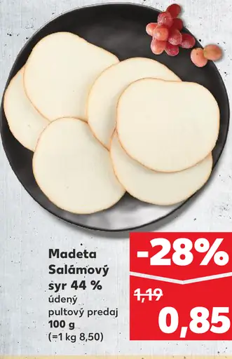Madeta Salámový syr 44 %