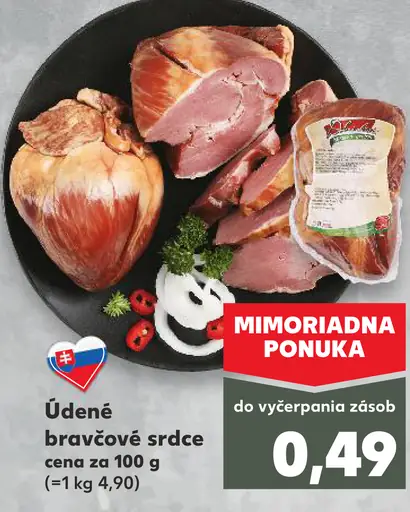 Údené bravčové srdce