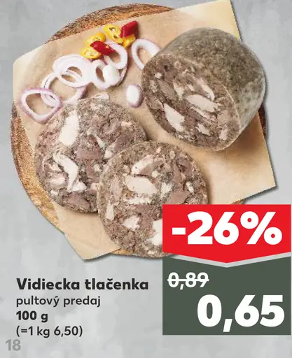 Vidiecka tlačenka pultový predaj