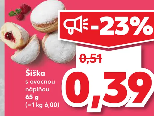 Šiška s ovocnou náplňou