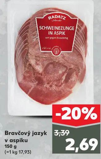Radatz bravčový jazyk v aspiku