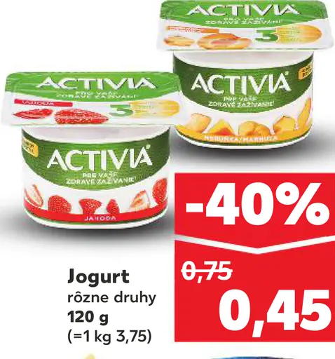 Activia Jogurt rôzne druhy