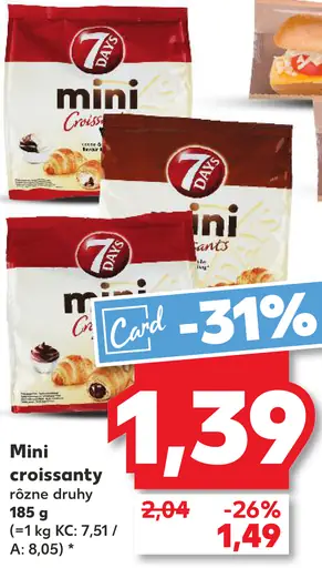 7Days Mini croissanty rôzne druhy