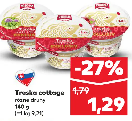 Bidonika Treska cottage rôzne druhy