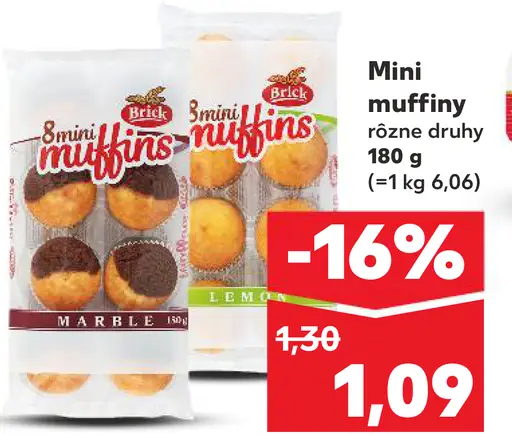 Bella Mini muffiny rôzne druhy