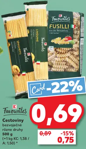 Favurites bezvaječné cestoviny