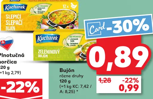 Kucharek slepačí alebo zeleninový bujón