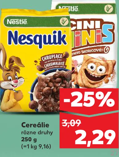 Nestlé Cini Minis / Nesquik cereálie