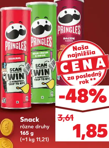 Pringles Snack rôzne druhy