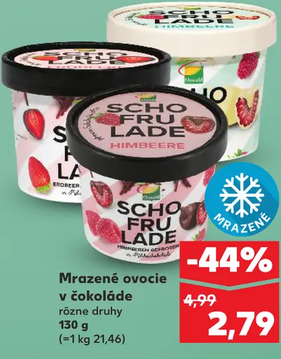 Schöller mrazené ovocie v čokoláde rôzne druhy