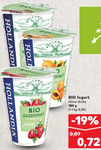Hollandia BIO Jogurt rôzne druhy