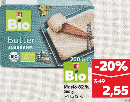 K‑Classic Bio maslo 82 %