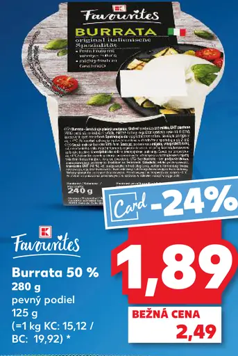 K-Favourites Burrata 50 %