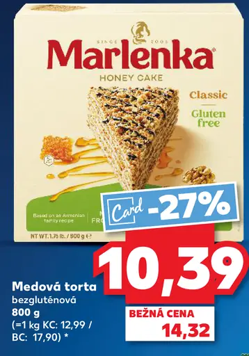 Marlenka Škoricová medová torta