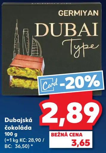 Germiyan Dubai type čokoláda