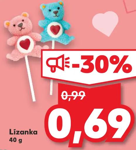 Lizanka srdiečko na paličke