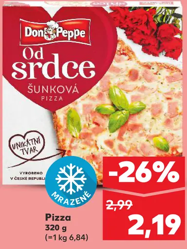 Don Peppe Od srdce šunková pizza mrazená