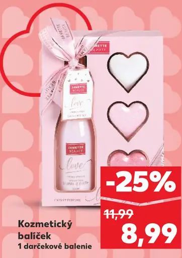 Kozmetický balíček Love is in the air darčekové balenie