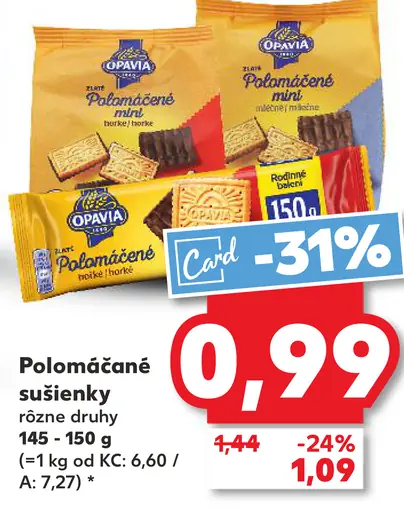 Opavia Polomáčané sušienky