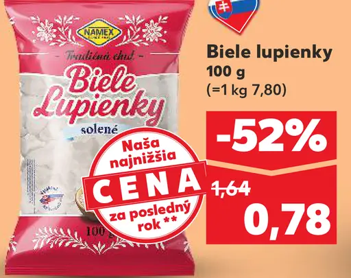 Biele lupienky solené