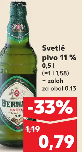 Bernard svetlé pivo plechovka