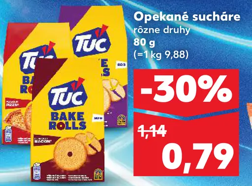 Tuc Bake Rolls opekané sucháre rôzne druhy