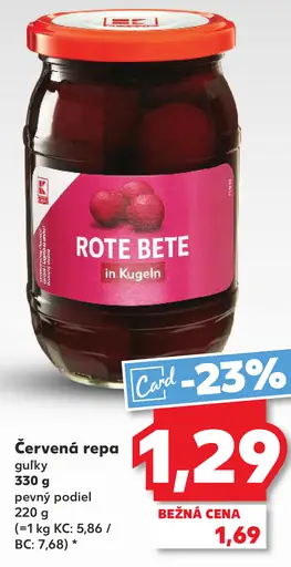 K-Classic Červená repa guľky v náleve