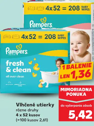 Pampers Vlhčené utierky Fresh Clean