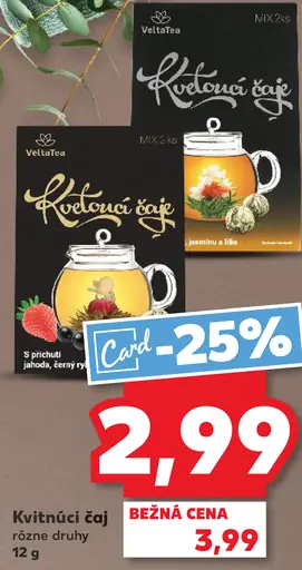 Velta Tea kvitnúci čaj rôzne druhy