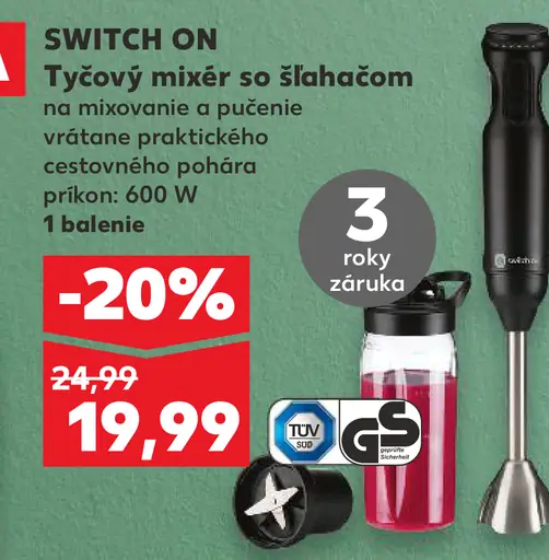 Switch On tyčový mixér so šľahačom