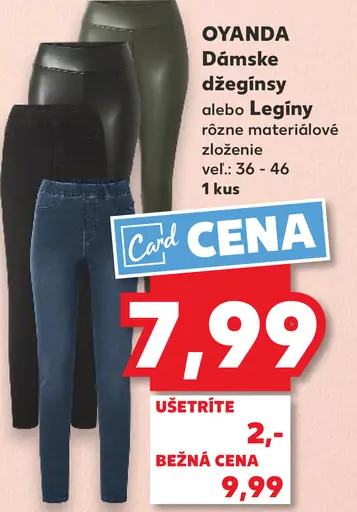 Oyanda dámske džínsové alebo koženkové legíny