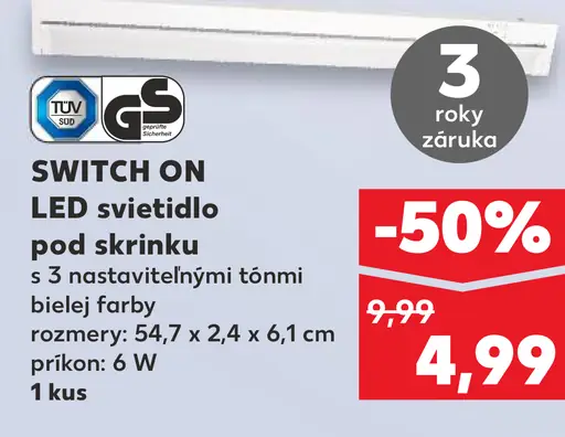 SWITCH-ON LED svietidlo pod skrinku