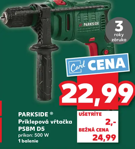 Parkside príklepová vŕtačka PSBM D5