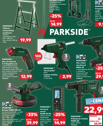 Parkside Výškovo nastaviteľný stojan