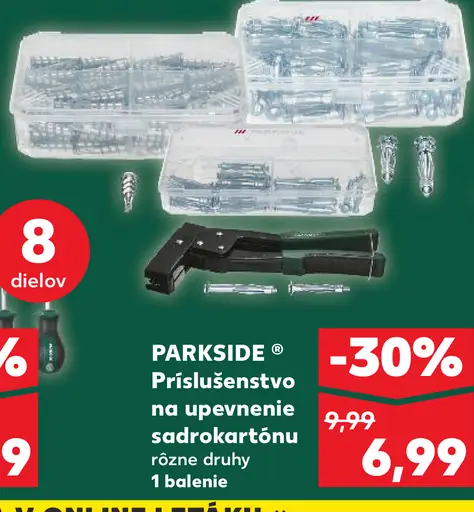 Parkside Príslušenstvo na upevnenie sadrokartónu, rôzne druhy