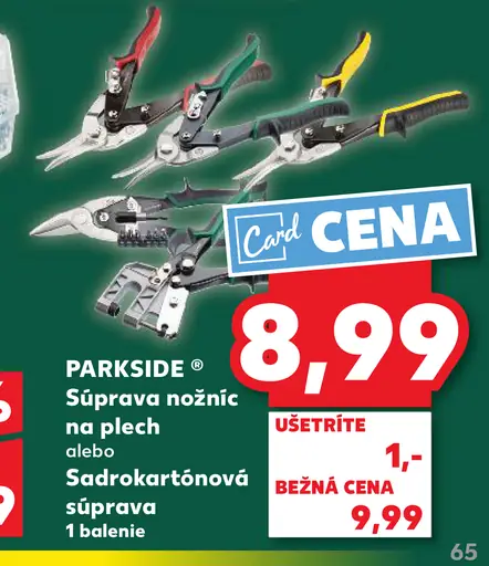 Parkside Súprava nožníc na plech alebo Sadrokartónová súprava