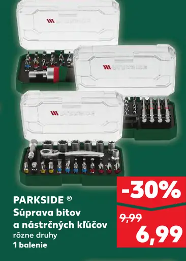 Parkside súprava bitov a nástrčných kľúčov rôzne druhy